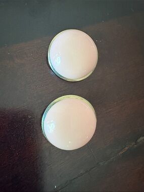 Vintage Coro Pale Pink Round Clip-On Earrings